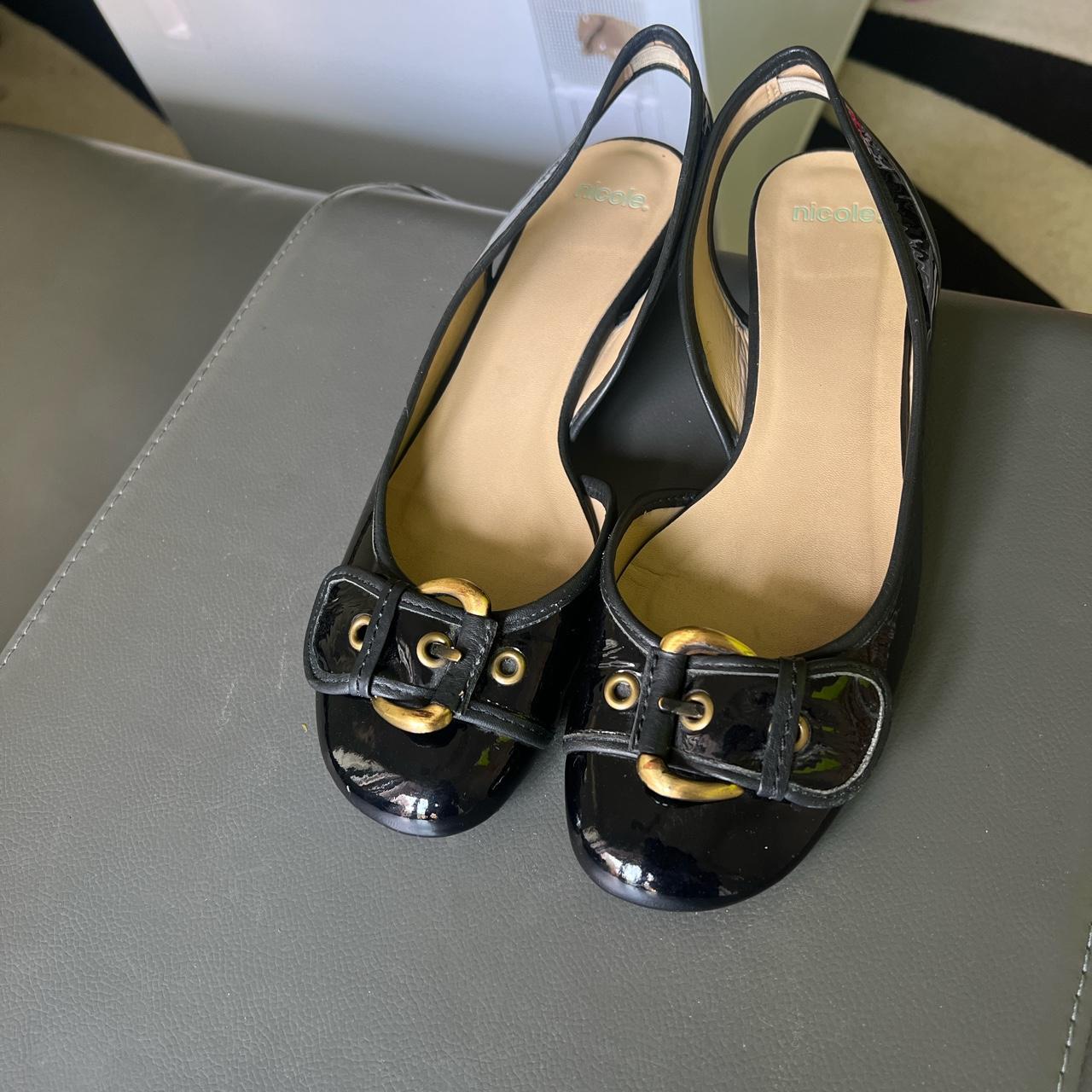 Nicole Miller Women's Black Ballet-shoes | Depop