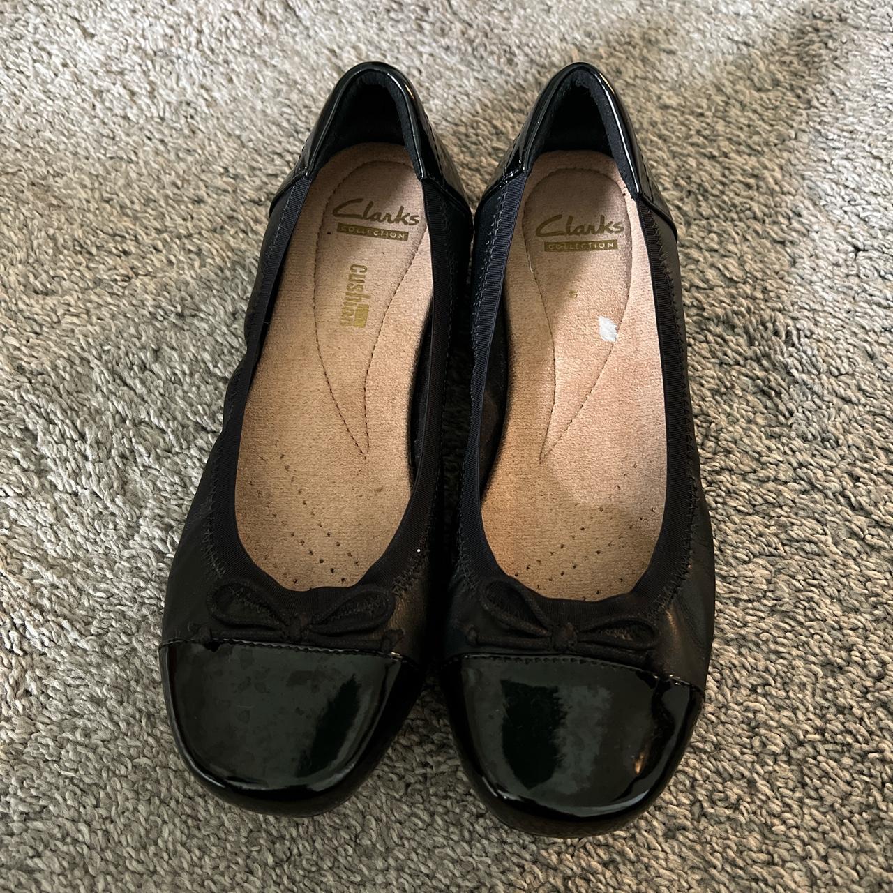 Clarks ballet flat has a bow detail Depop