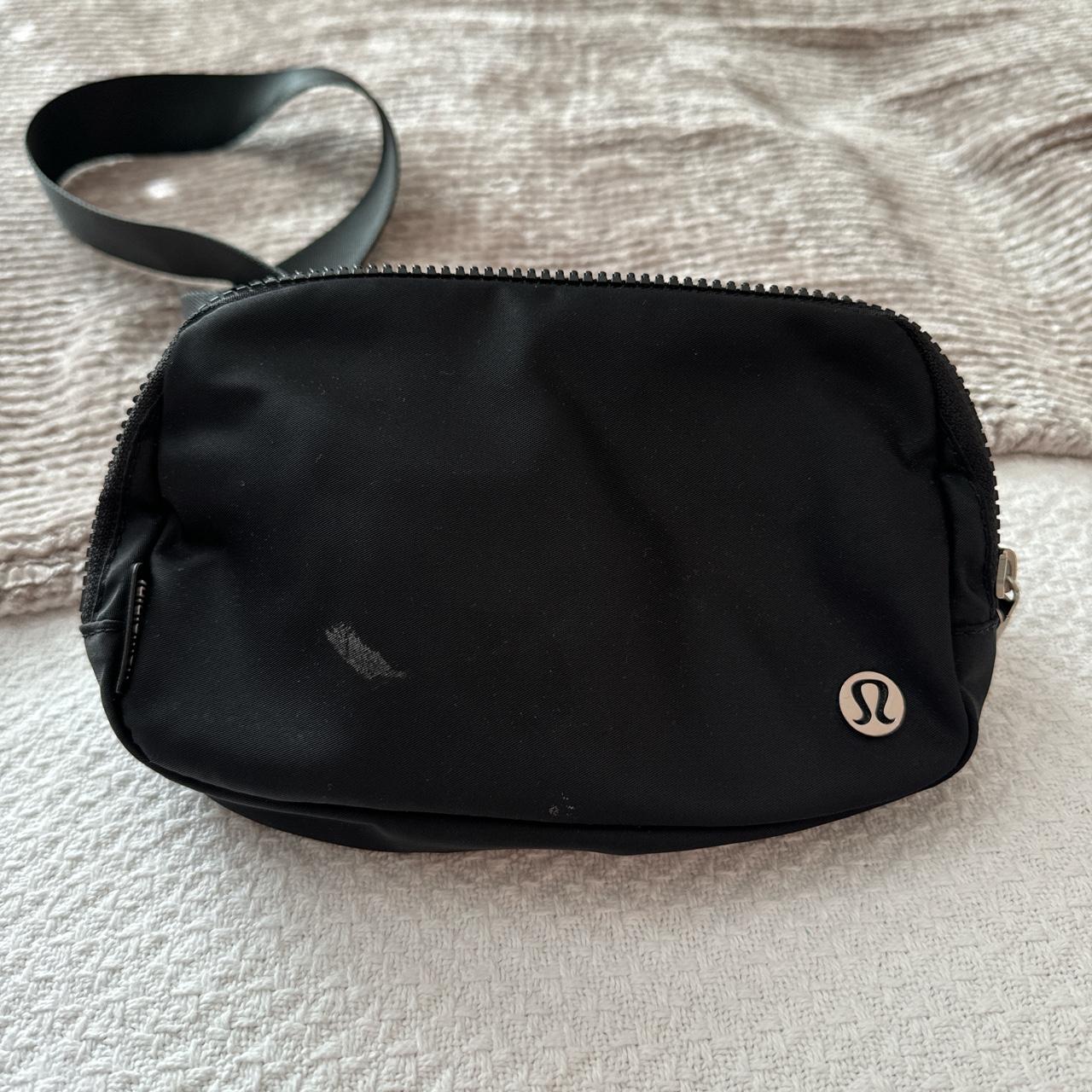 Lululemon Black Belt Bag 1L White Mark on front... - Depop