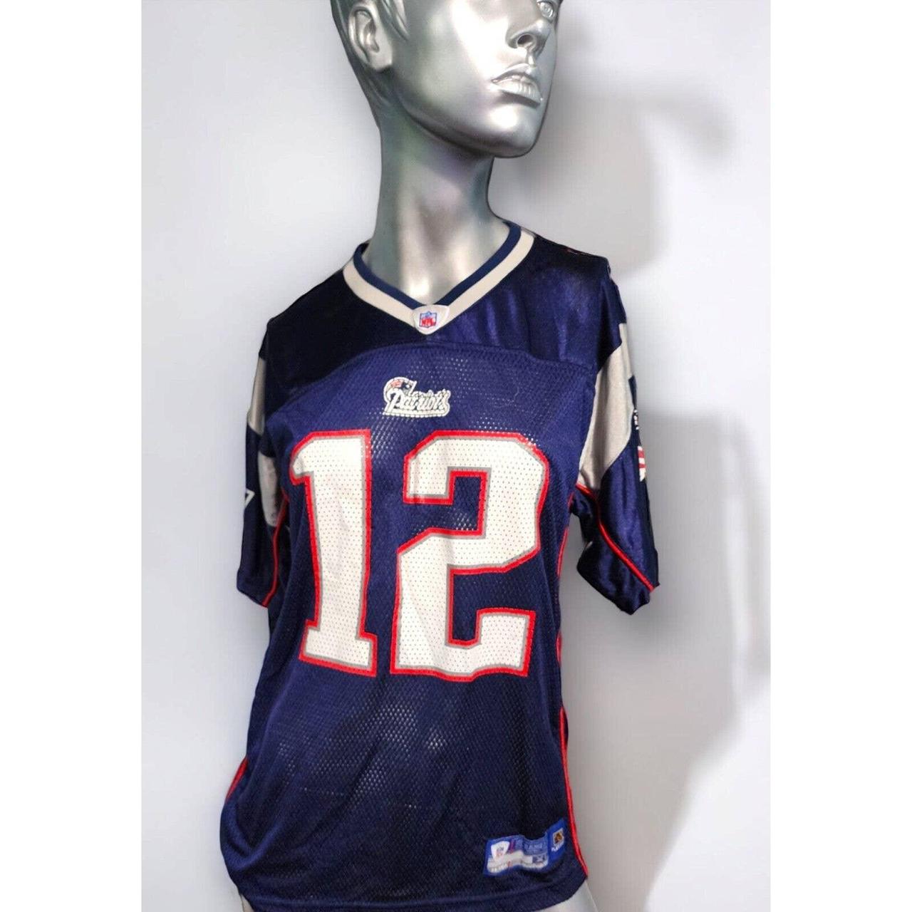 Reebok NFL New England Patriots Jersey 12 Brady in Blue Size XL