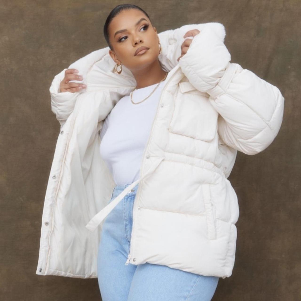 Pretty Little Thing Cream and white faux