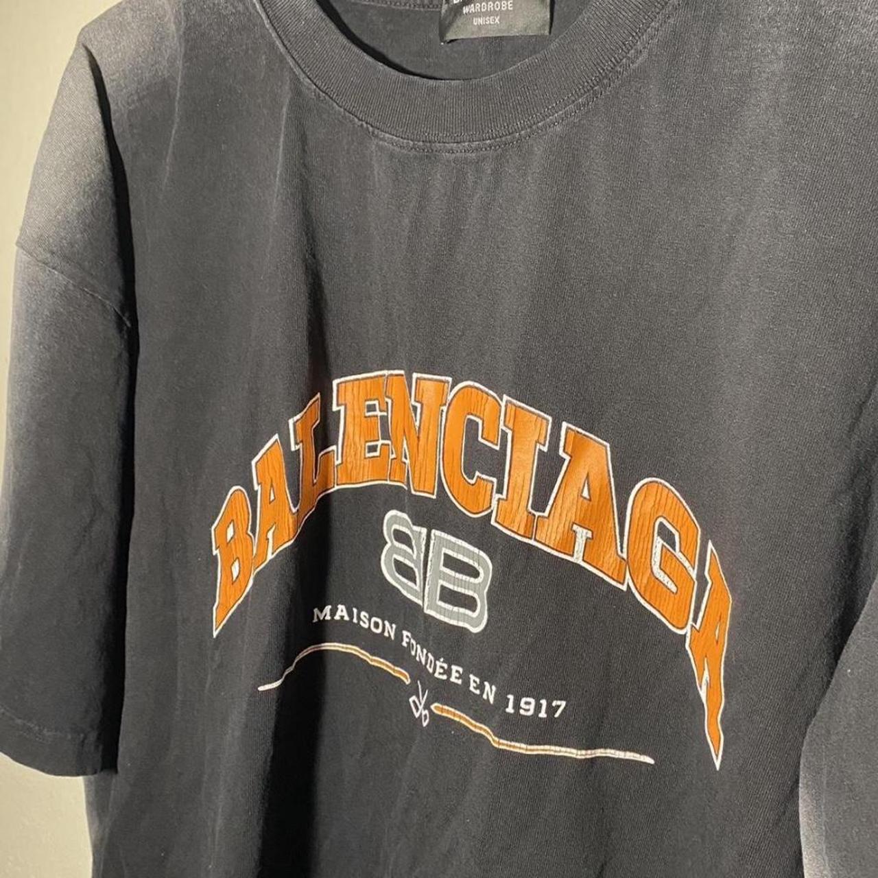 balenciaga orange shirt
