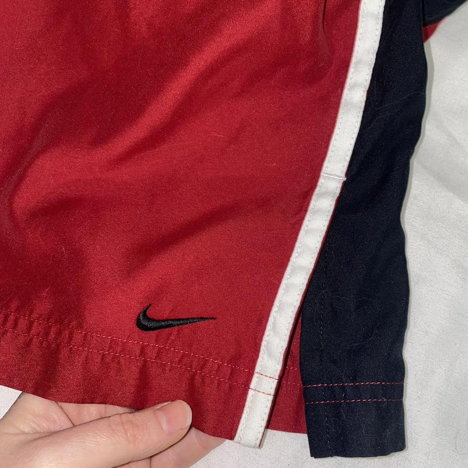 Y2K Nike Track pants Men 29” Waist Red black Loose - Depop