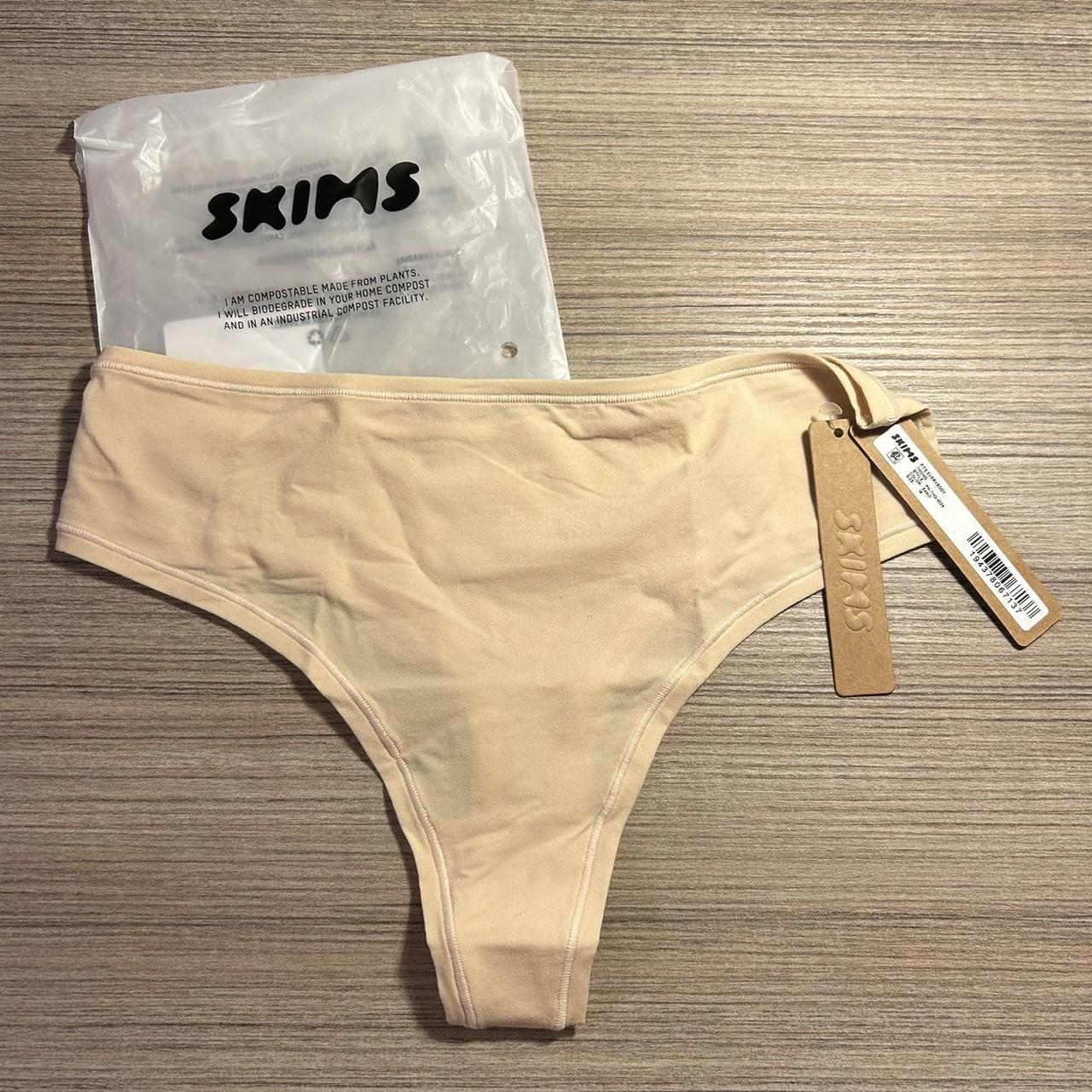 Fits Everyone SKIMS Thong in Sand- new with tags.... - Depop