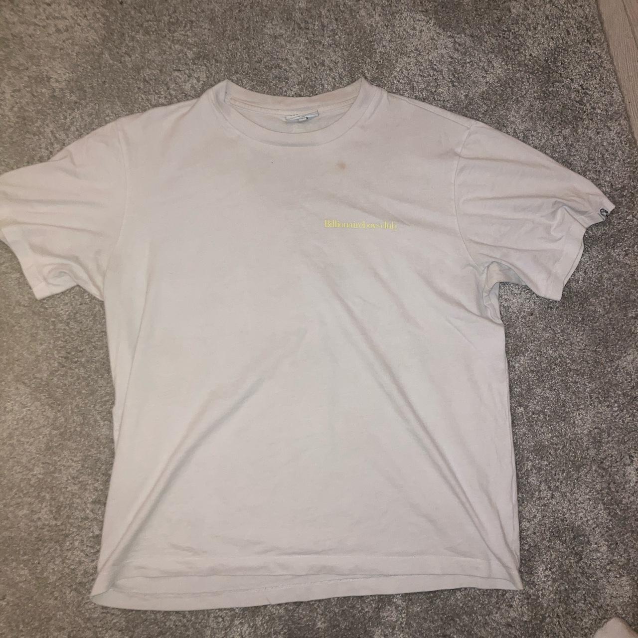 Billionaire Boys Club Men's White and Yellow T-shirt | Depop