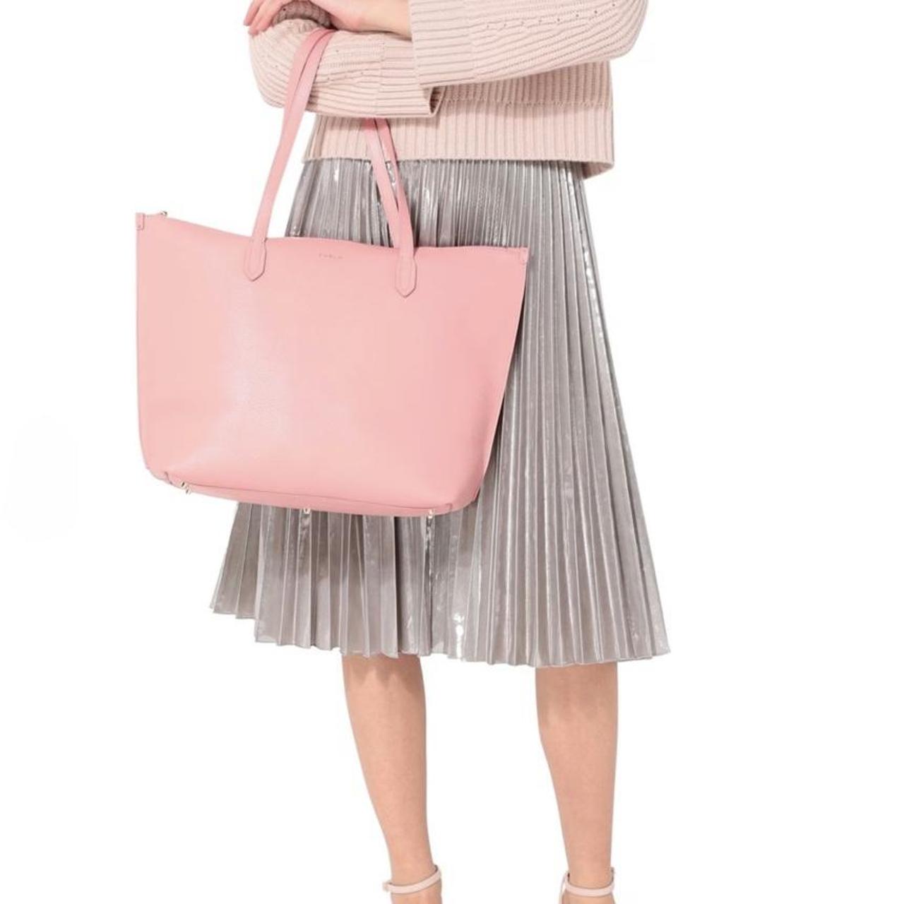 Furla pink tote bag sale