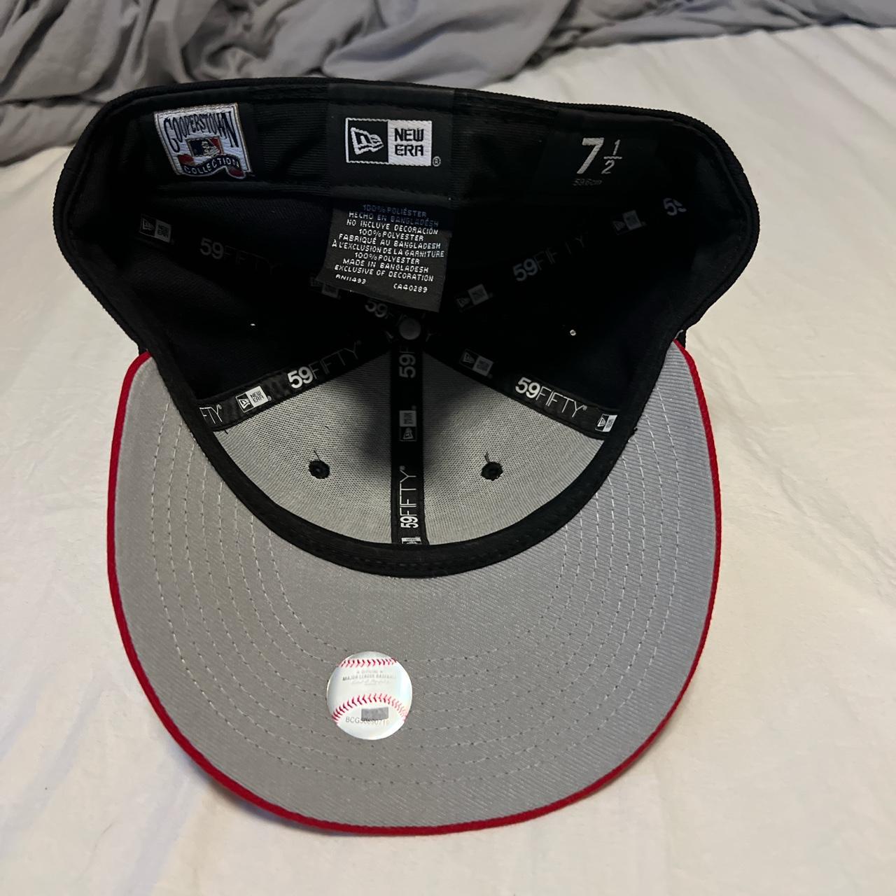 Angels Men's Red and Navy Hat | Depop