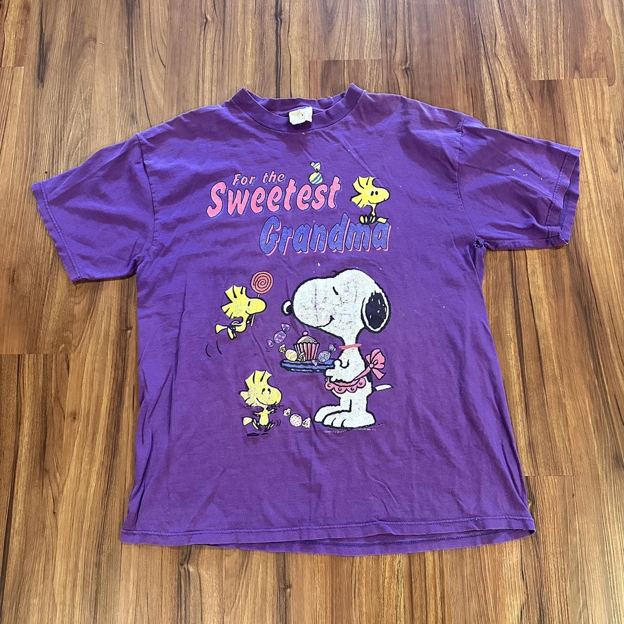 Peanuts Women's Purple T-shirt | Depop