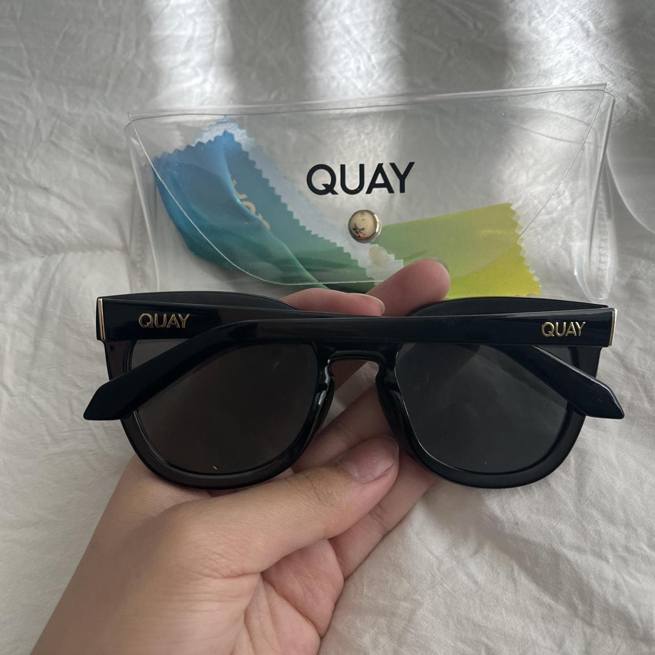 Quay Australia Women's Black Sunglasses Depop
