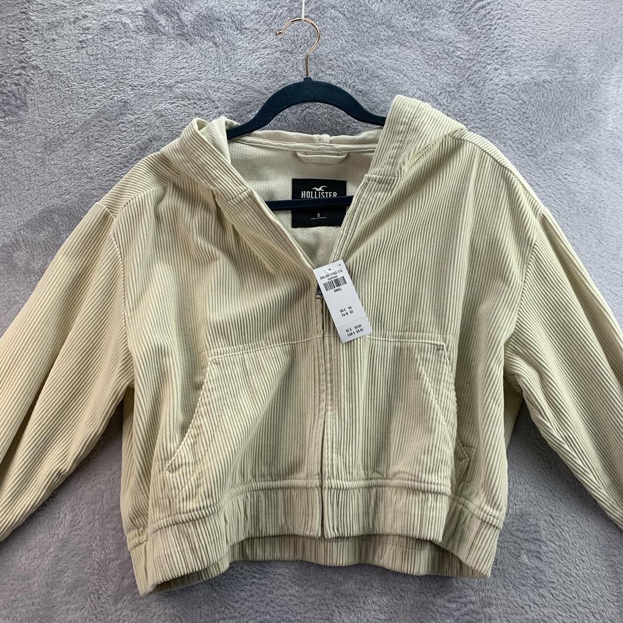 hollister nodded crop corduroy jacket size... Depop