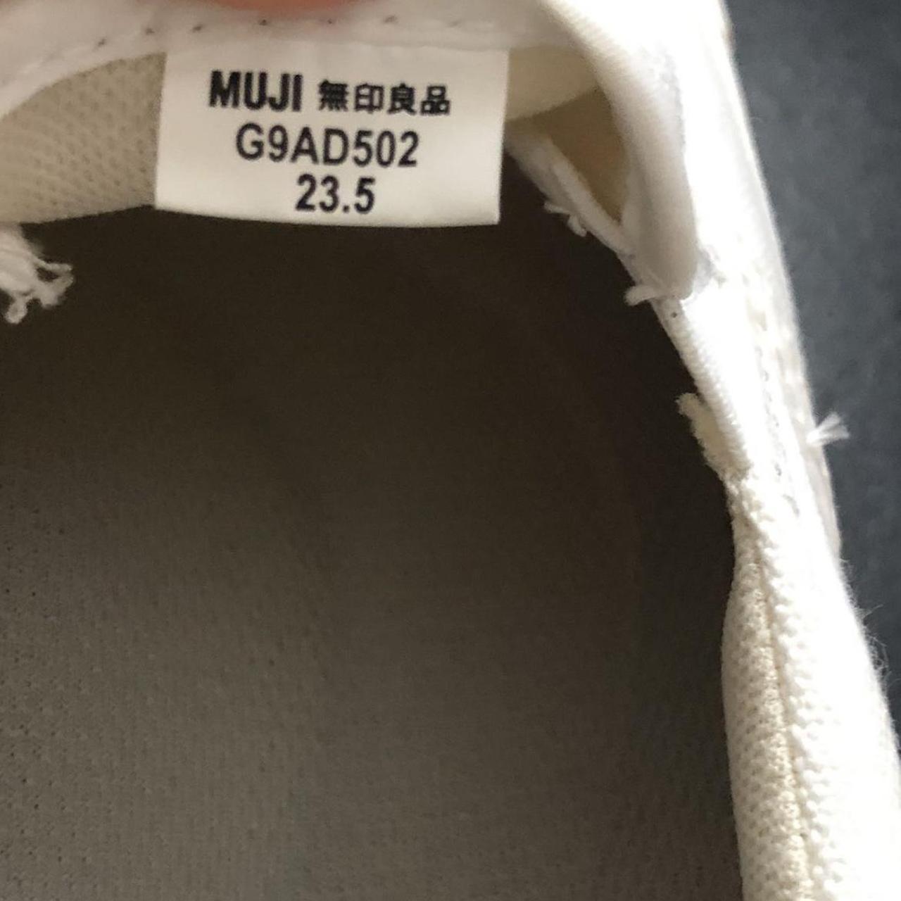 muji white sneakers