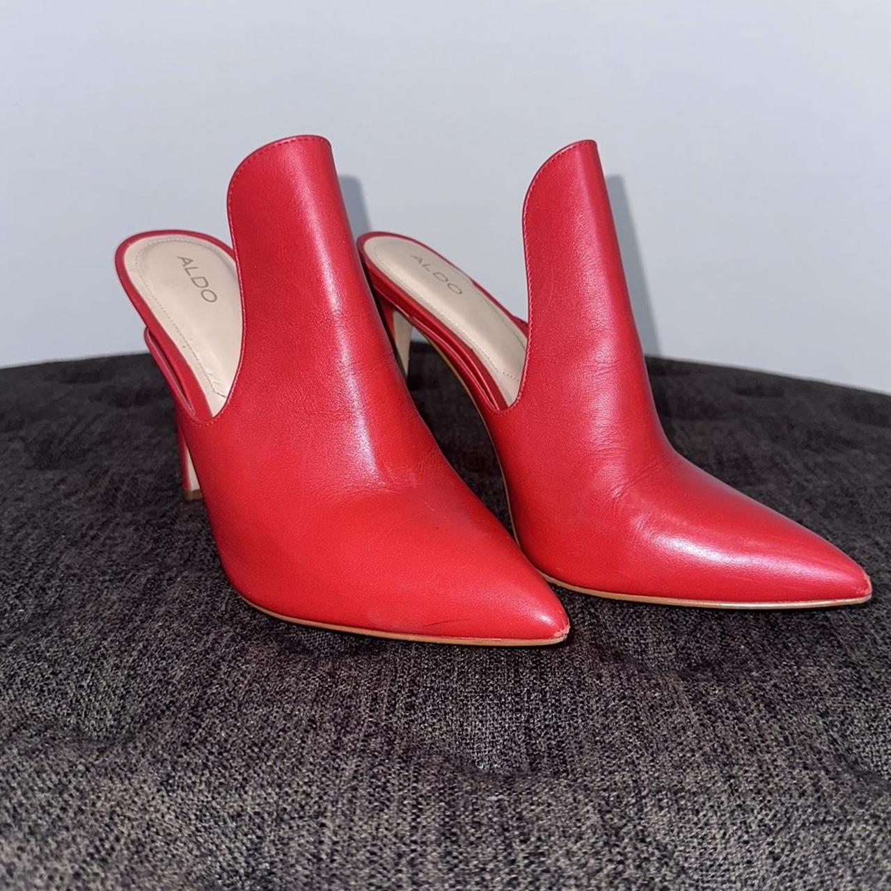 Aldo store red mules