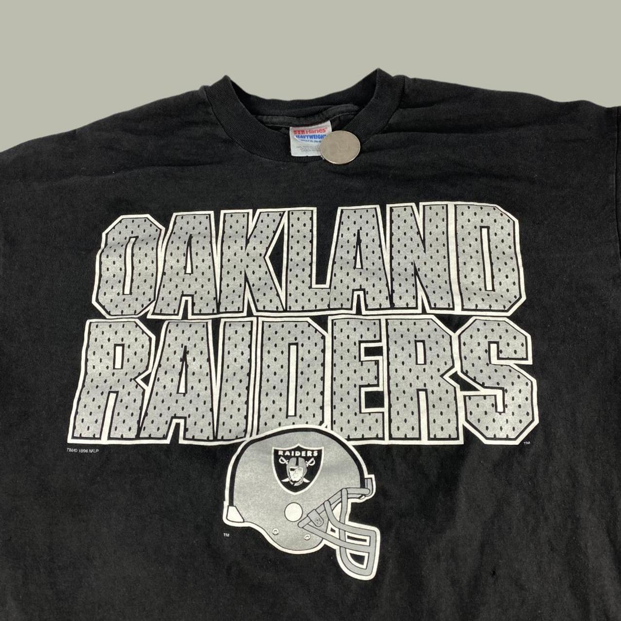 Vintage 1996 Oakland Raiders Tee Size: - Depop