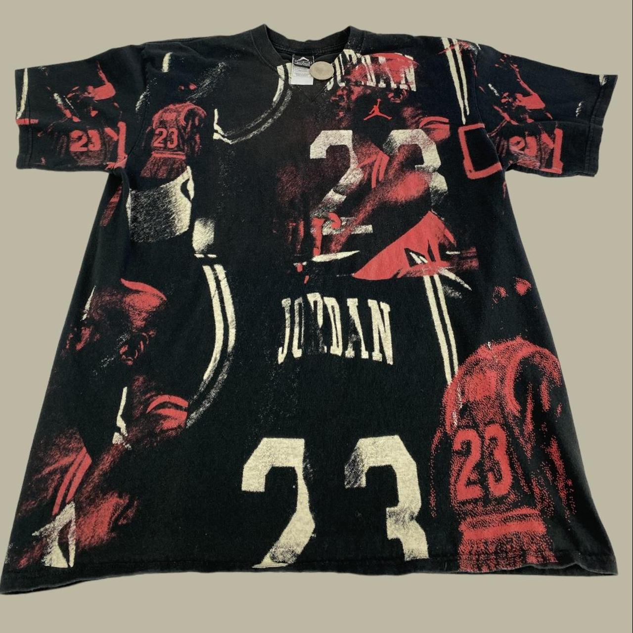Air Jordan Chicago Bulls 23 Michael Jordan Men's T-Shirt Black Size Large