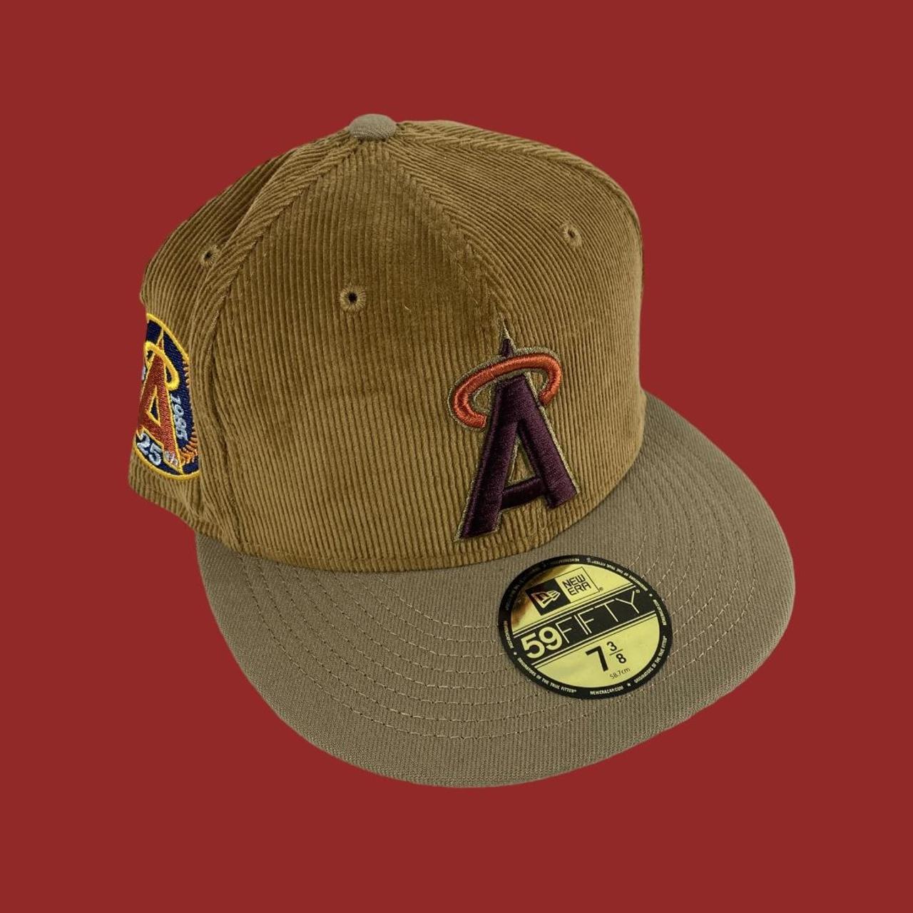 New Era Los Angeles Angels 25th Anniversary Patch Fitted Hat Gold/Brown