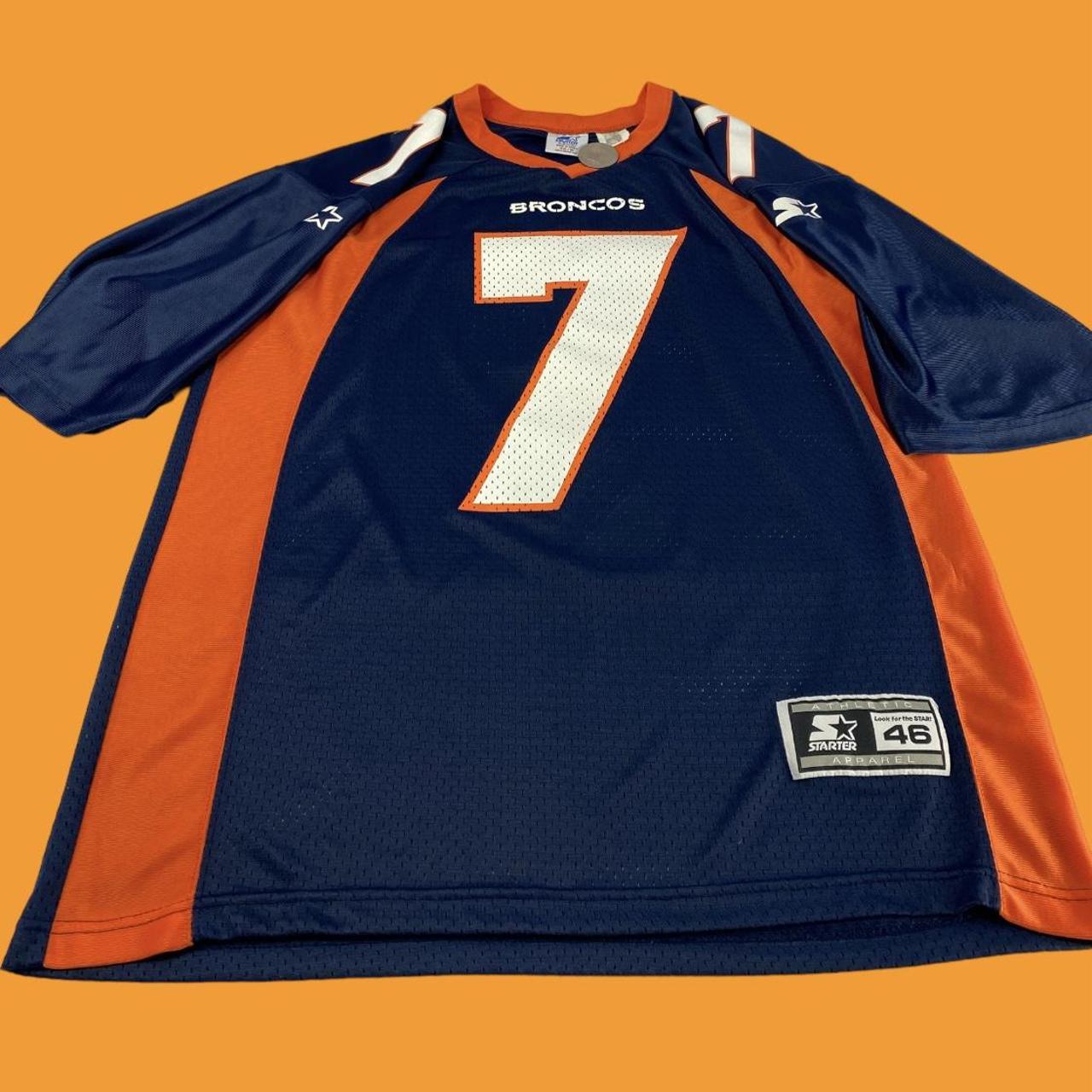 Buy the Womens Blue Orange Short Raglan Sleeve Denver Broncos