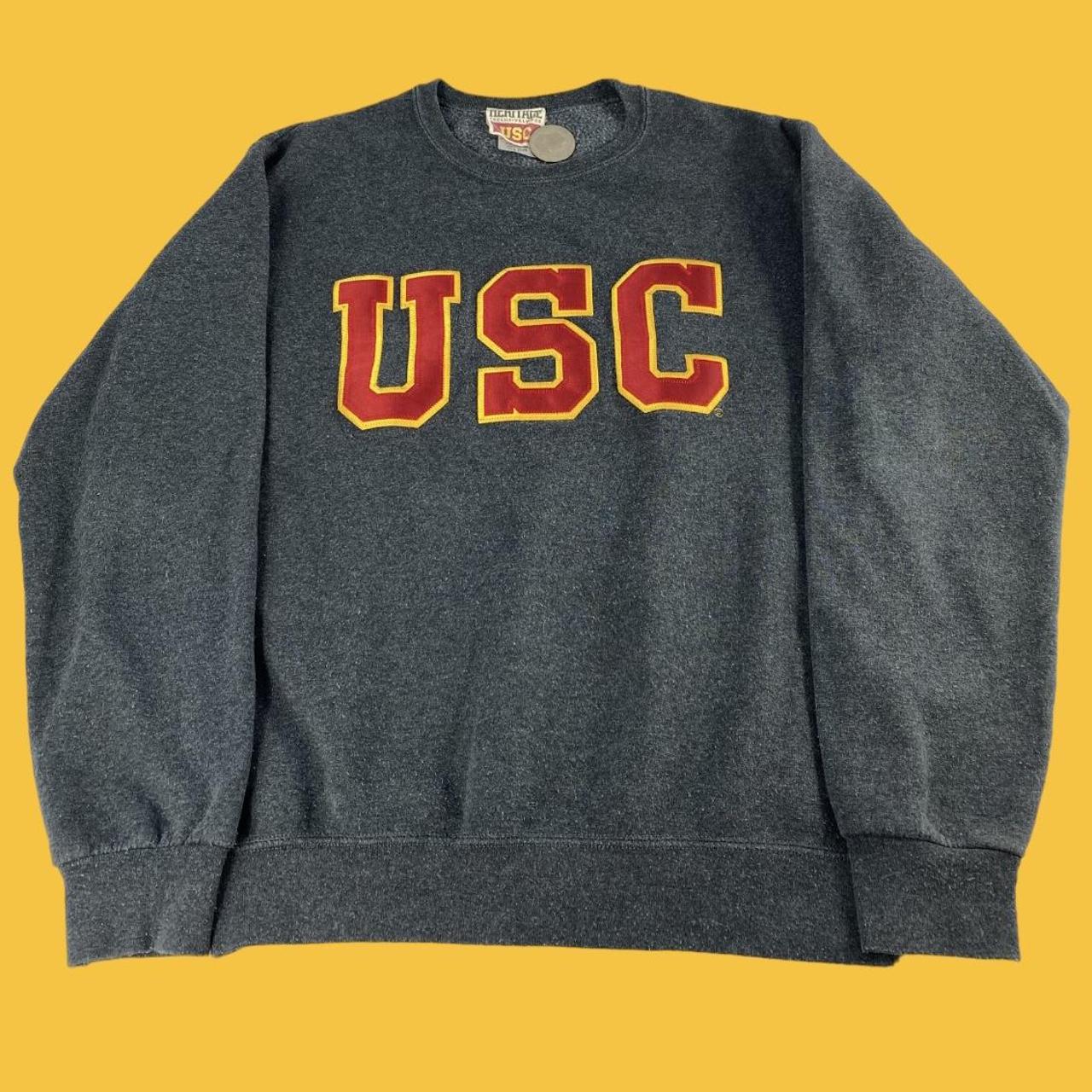 Vintage USC Trojans Pullover Crewneck Sweatshirt Depop