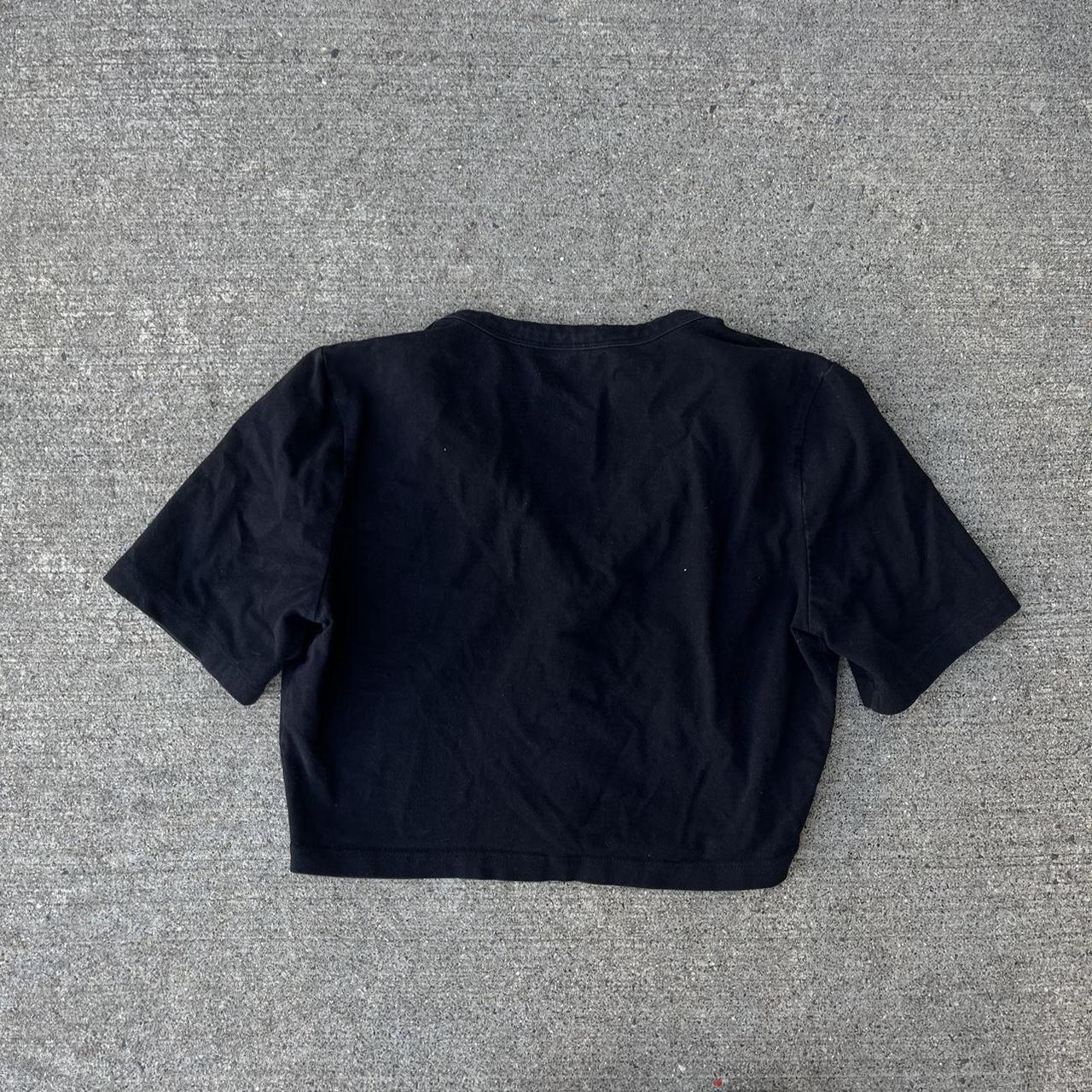 Black Cropped T-Shirt by alexanderwang.t on Sale