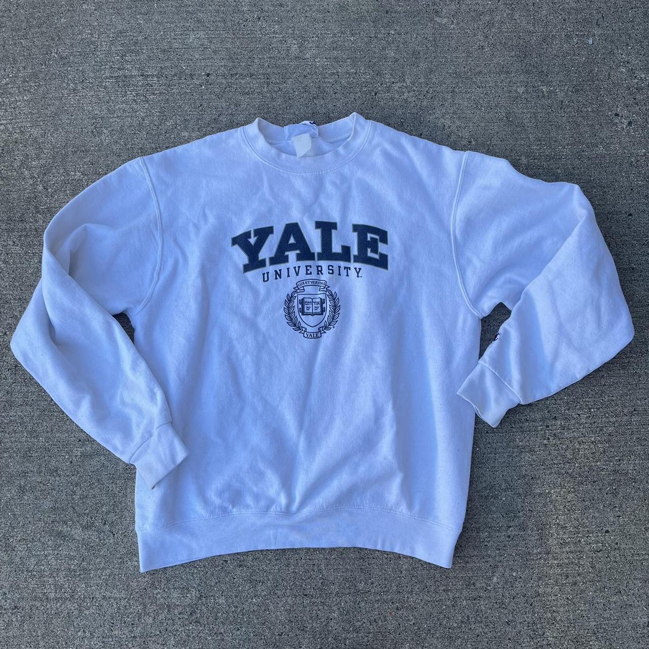 Yale crewneck clearance sweatshirt champion