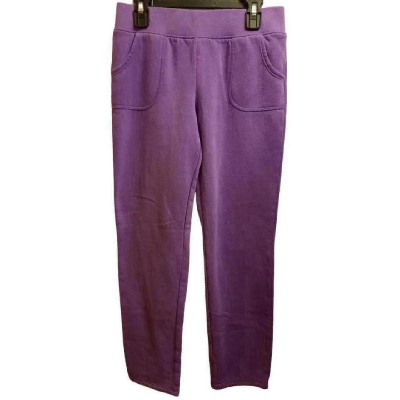 Athletic Works Girl's Purple Sweatpants Size Large - Depop