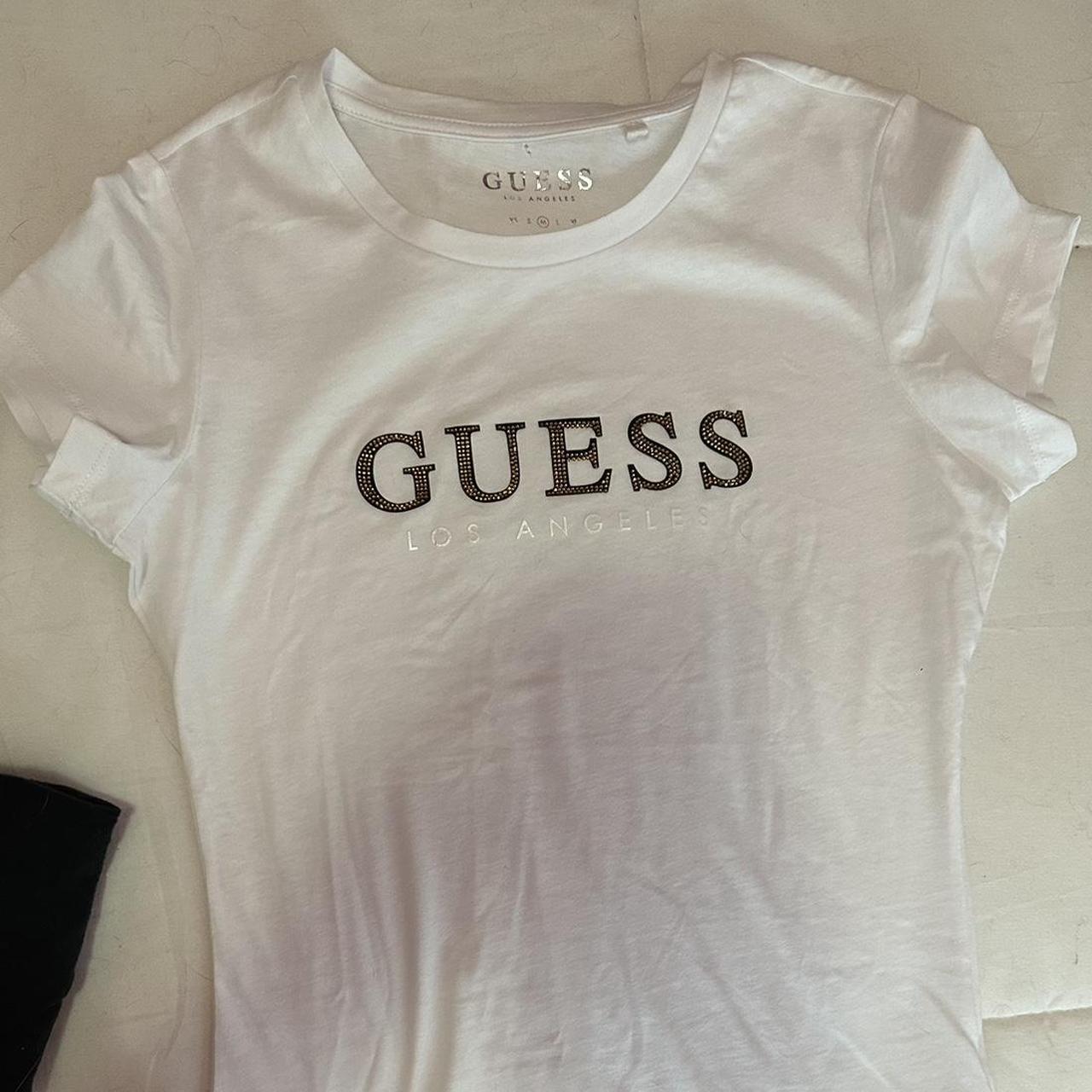 Guess Los Ángeles white shirt size m - Depop