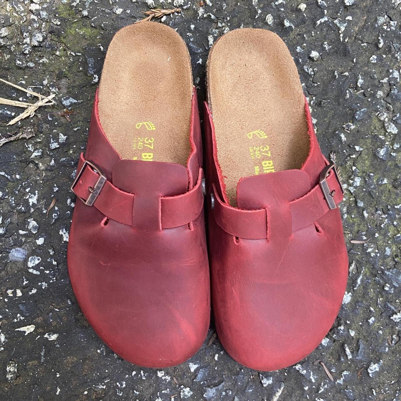 womens red birkenstock