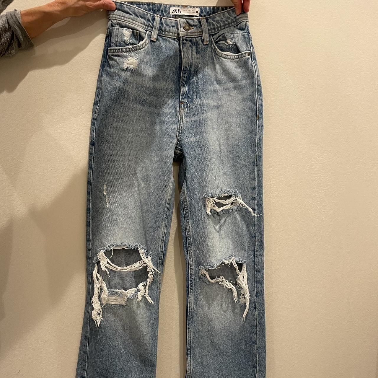 Zara dad jean with rips - Depop