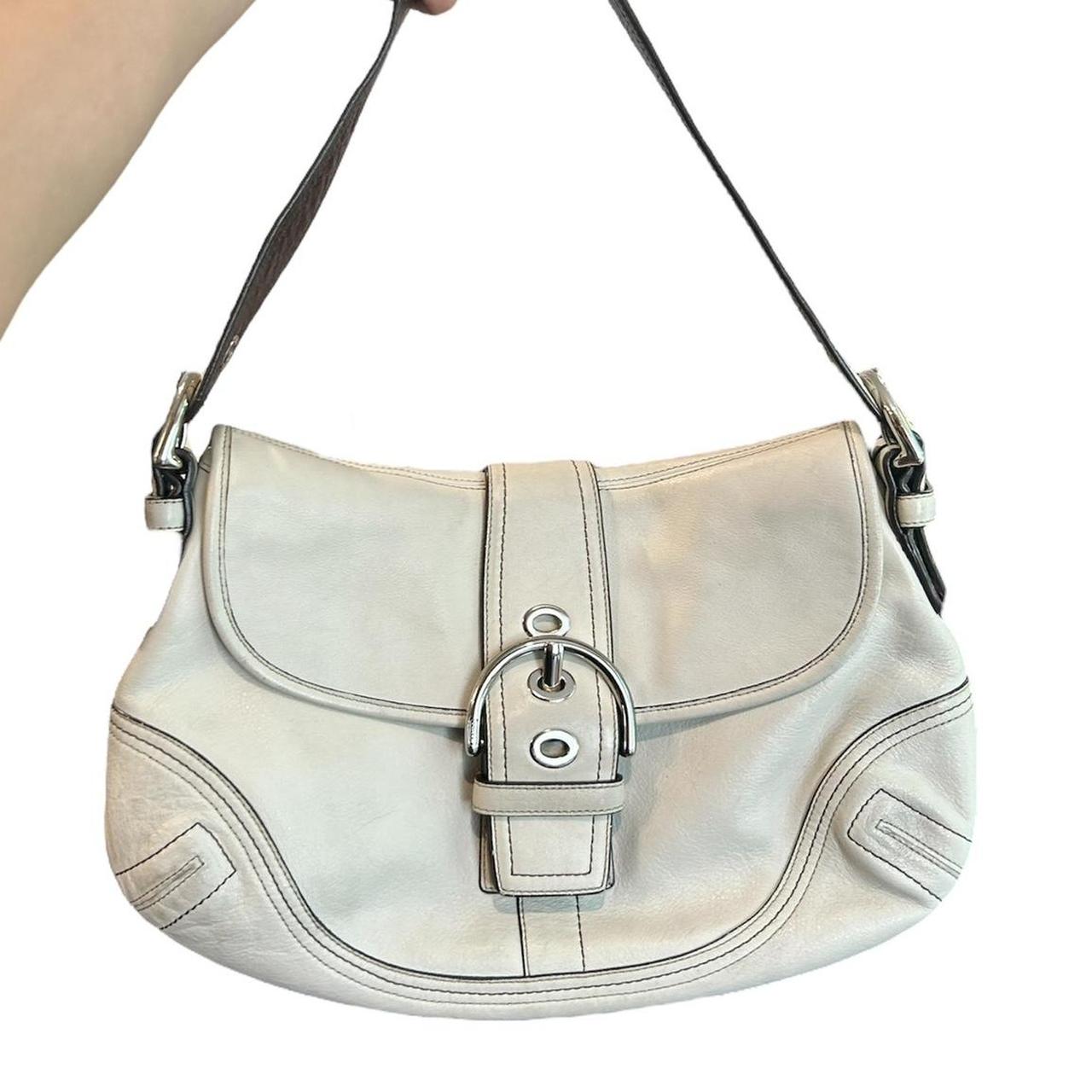 COACH Signature Y2K Soho Hobo Brown White Monogram Jacquard