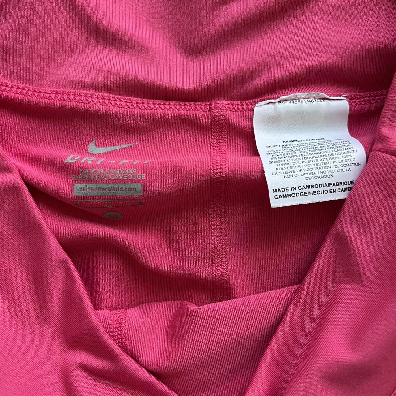 Pink Nike skirt with built in shorts Pink Nike dri... - Depop