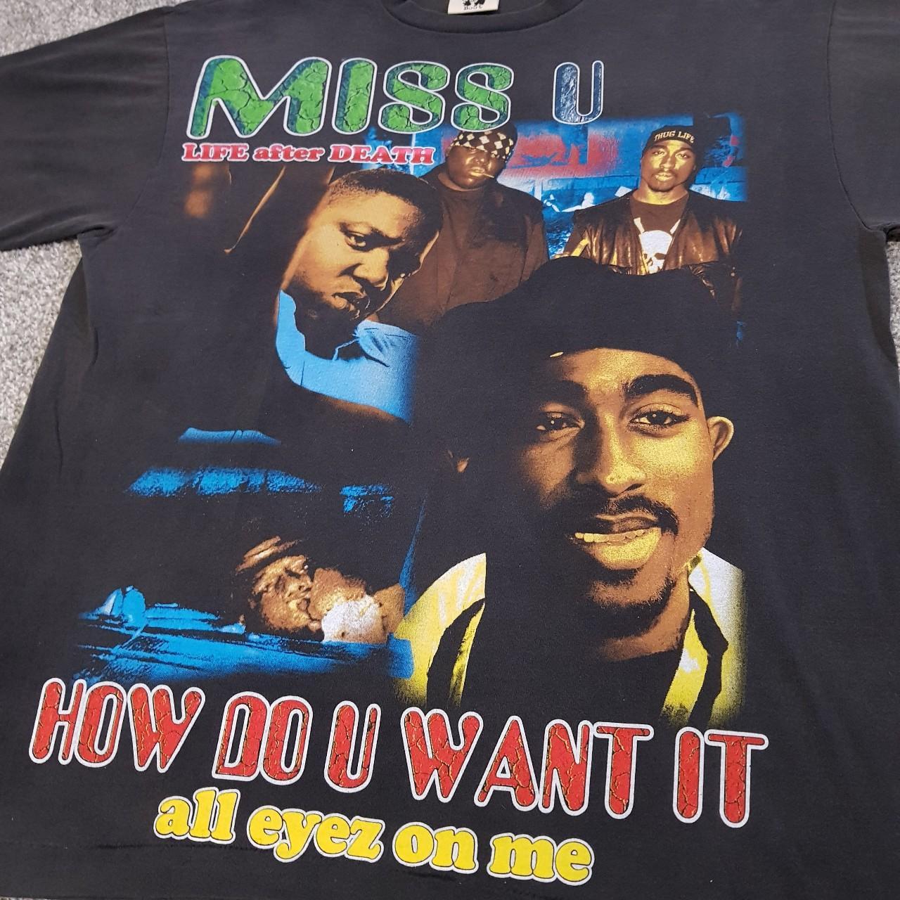 2Pac The Notorious B.I.G T-shirt Single Stitch Size... - Depop