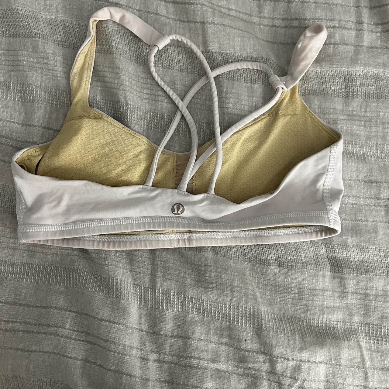 white lululemon bra size 8. worn a few times. no... Depop