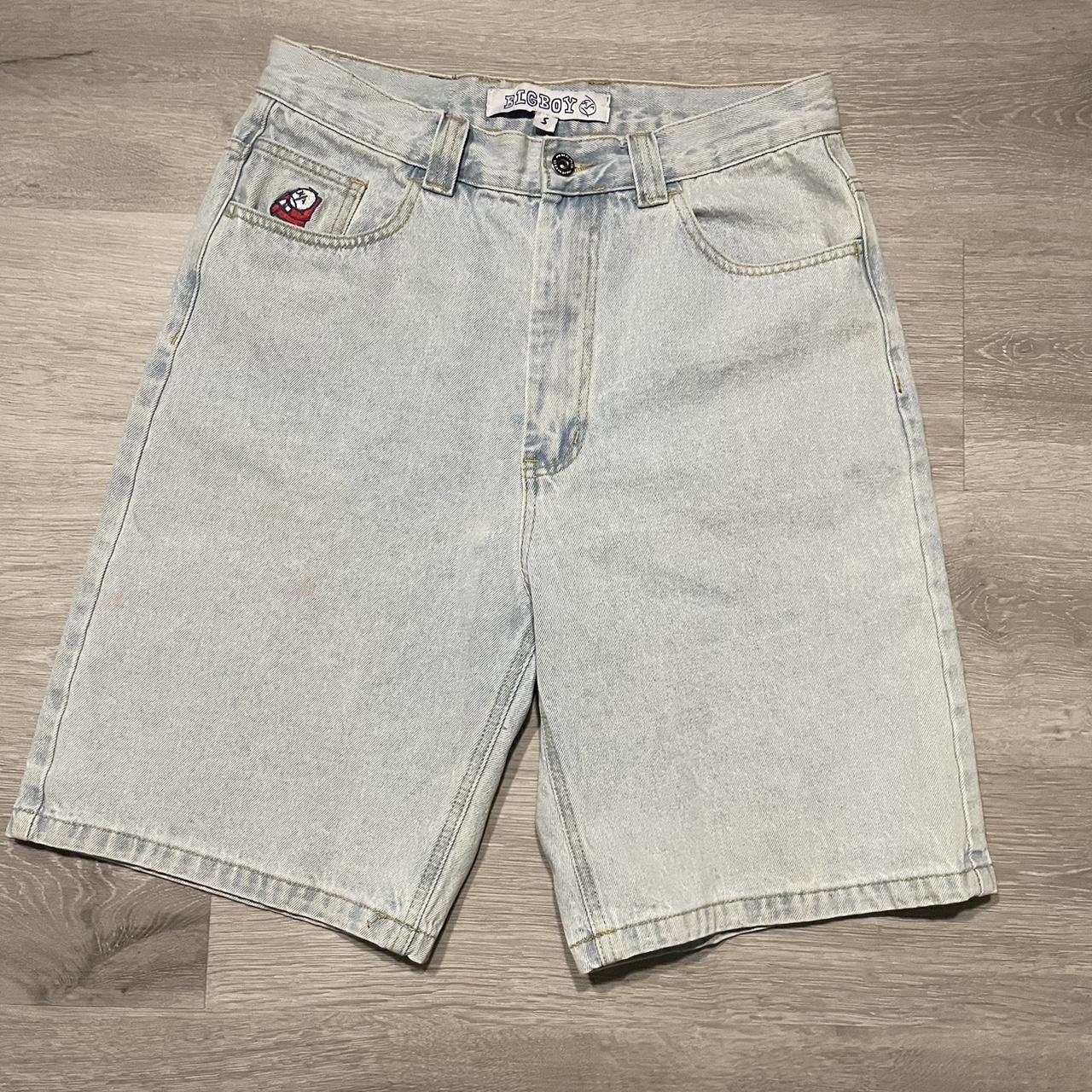 Polar Big boys jorts Nice light blue wash Good... - Depop