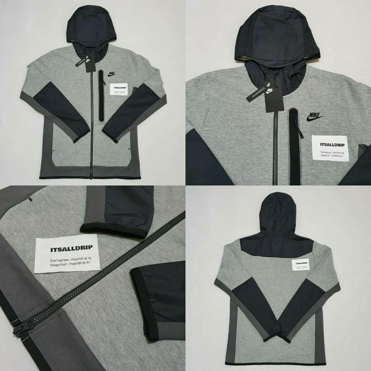 nike tech fleece woven grey