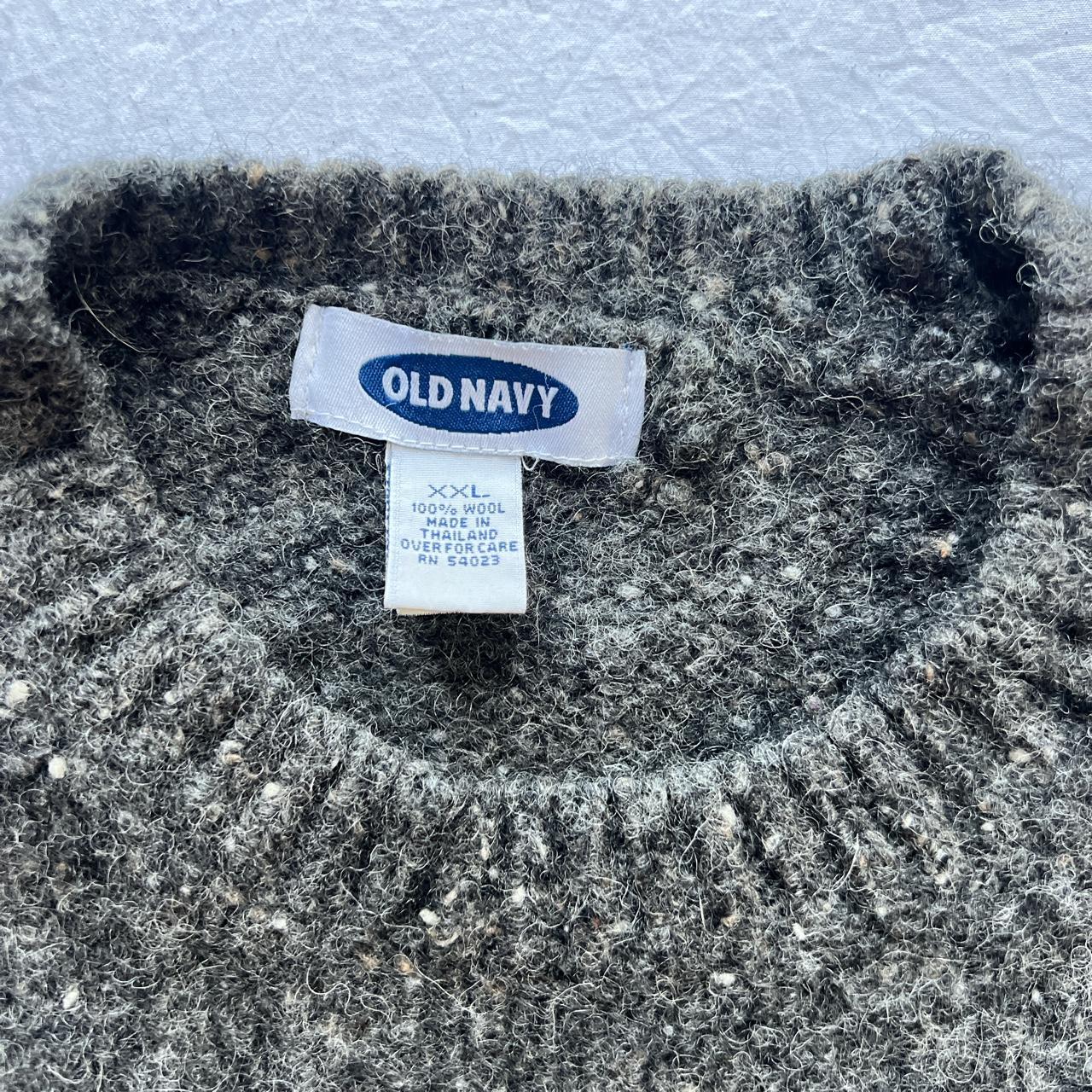 Vintage Grey ‘Old Navy’ Wool sweater - 100%... - Depop
