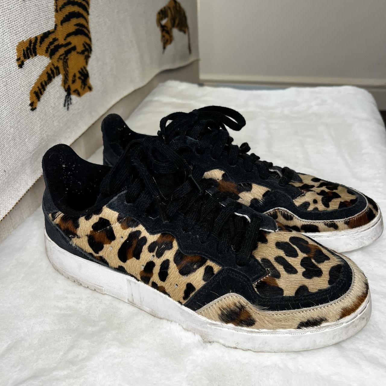 Leopard print adidas trainers. Size 7 UK. Good... - Depop