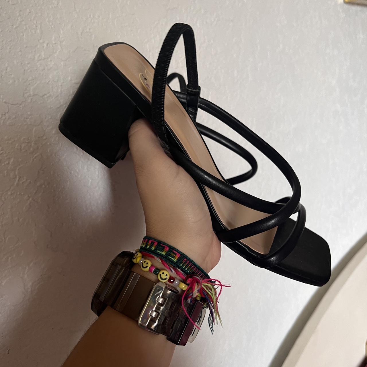 black square front heels