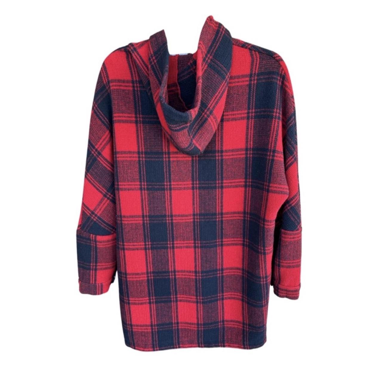 Preloved Women's Polyester Jacket - Red/Navy – Fl… - image 2