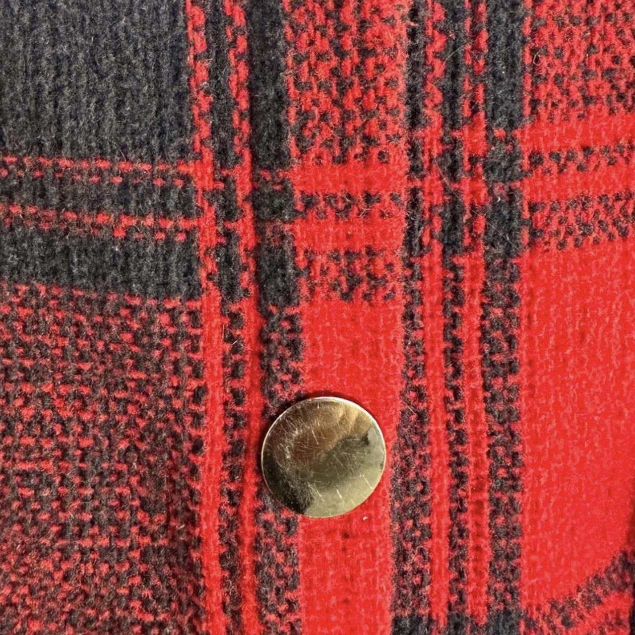 Preloved Women's Polyester Jacket - Red/Navy – Fl… - image 4