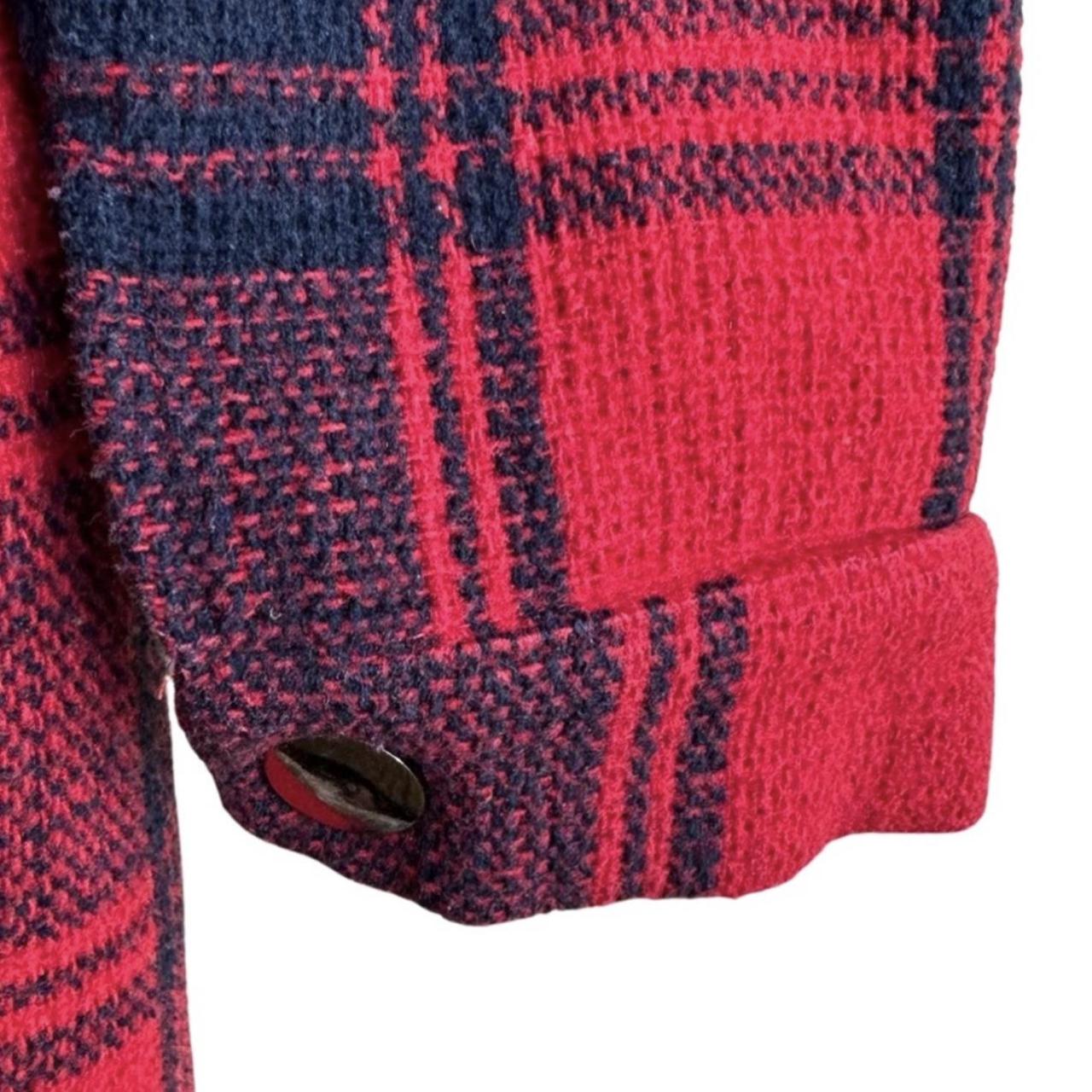 Preloved Women's Polyester Jacket - Red/Navy – Fl… - image 7