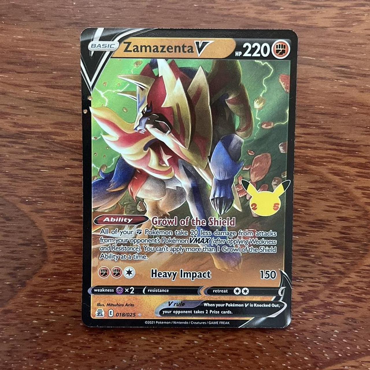 Pok Mon Zamazenta V Th Anniversary Card Brand New Depop