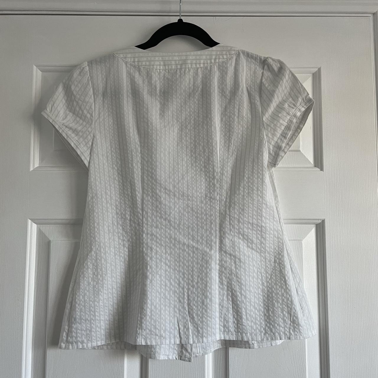 Vintage target white and light strips button down... - Depop