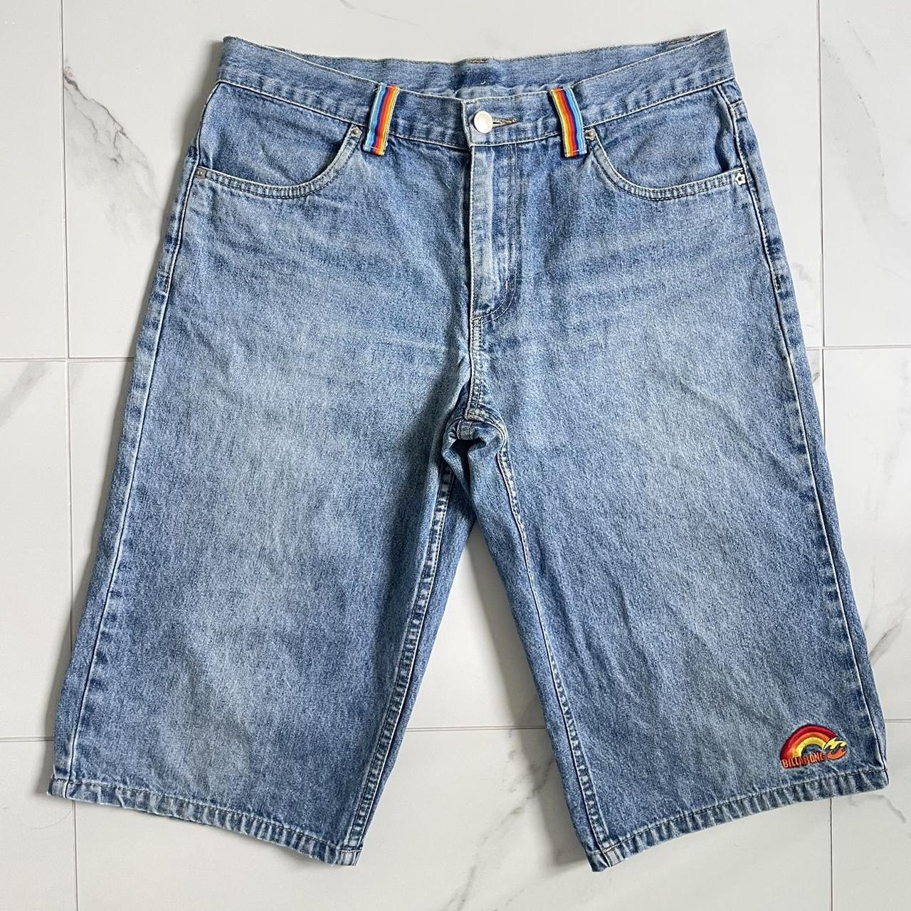 The Perfect Vintage Y2K billabong Jorts. Rainbow... - Depop