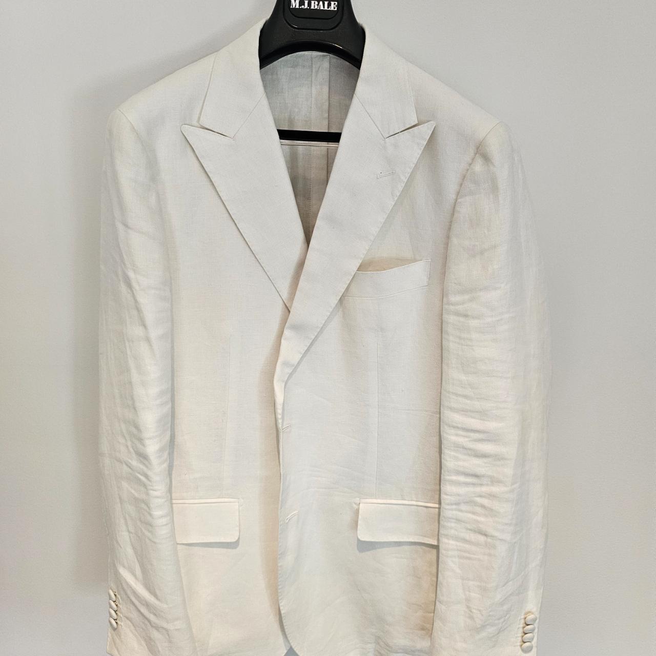 MJ Bale Men's White Linen Blazer Stunning line... Depop