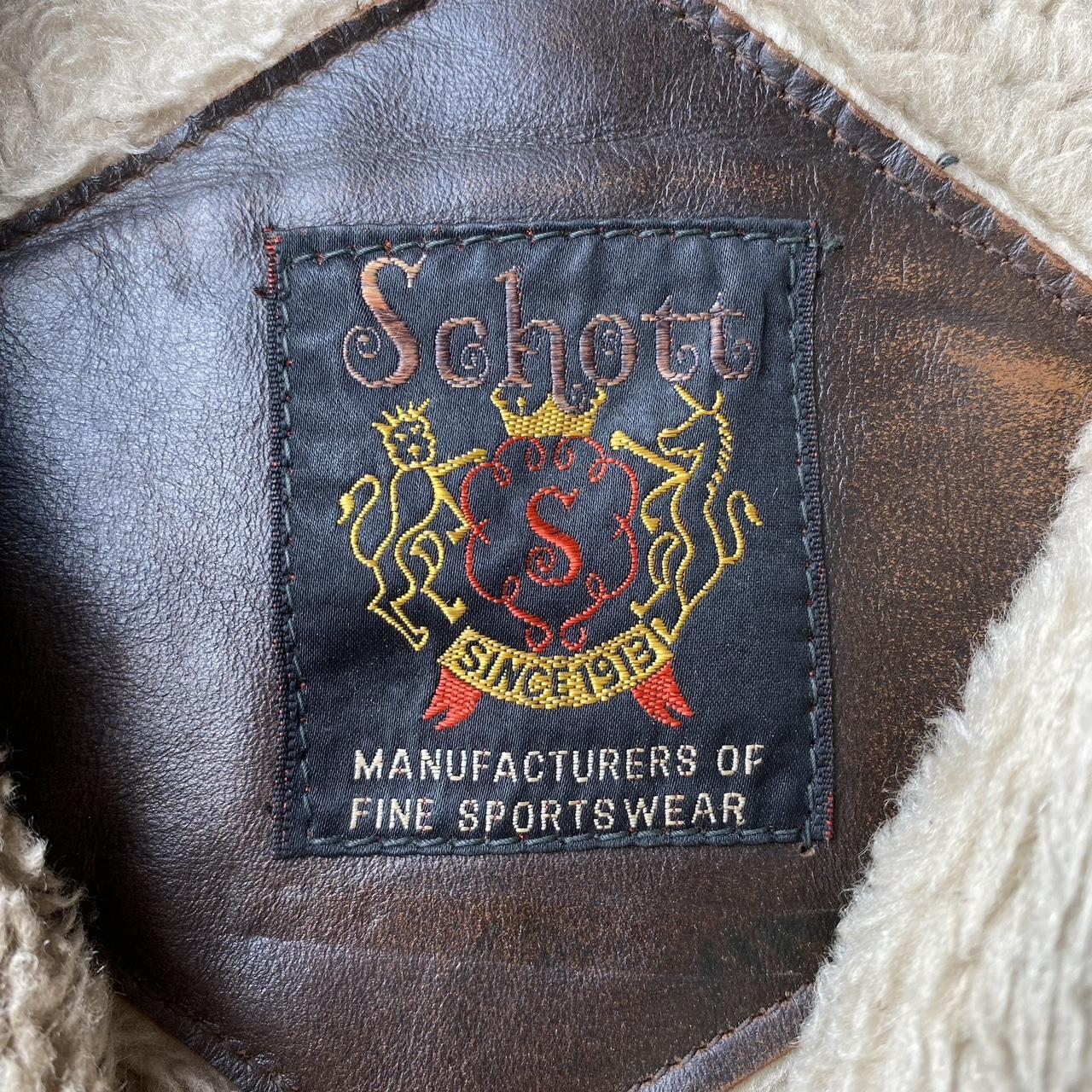 Schott Men's Brown and Cream Jacket (3)