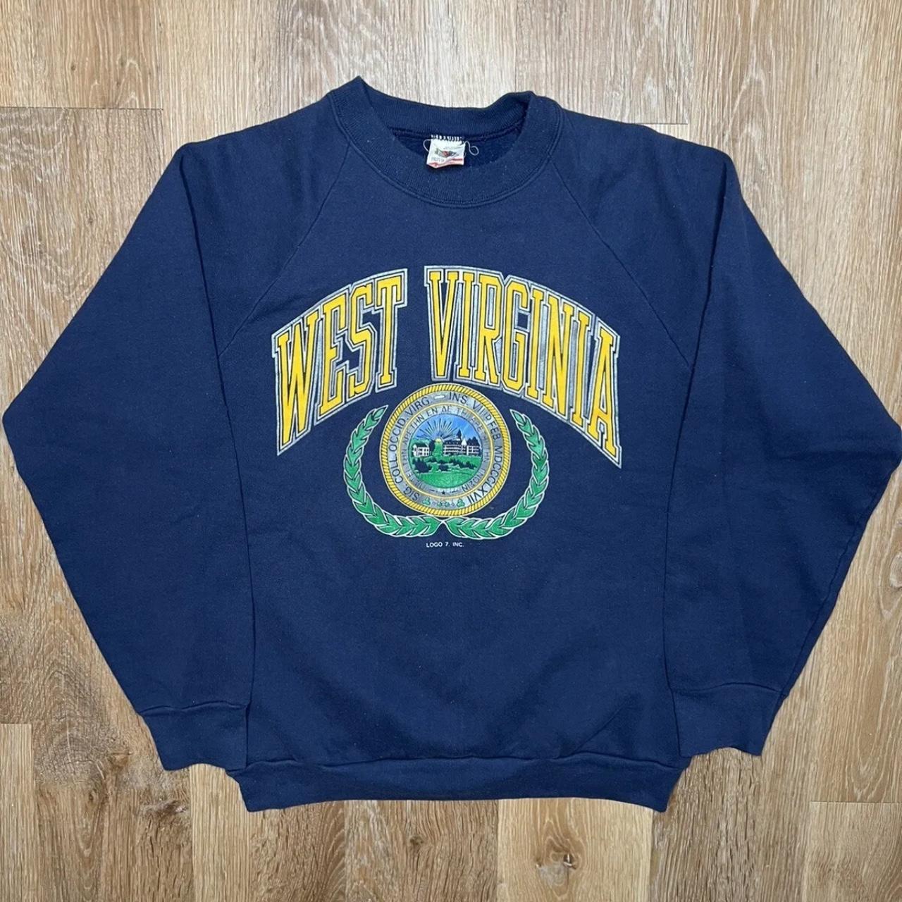 Vintage 90s crewneck West Virginia fruit of loom - Depop