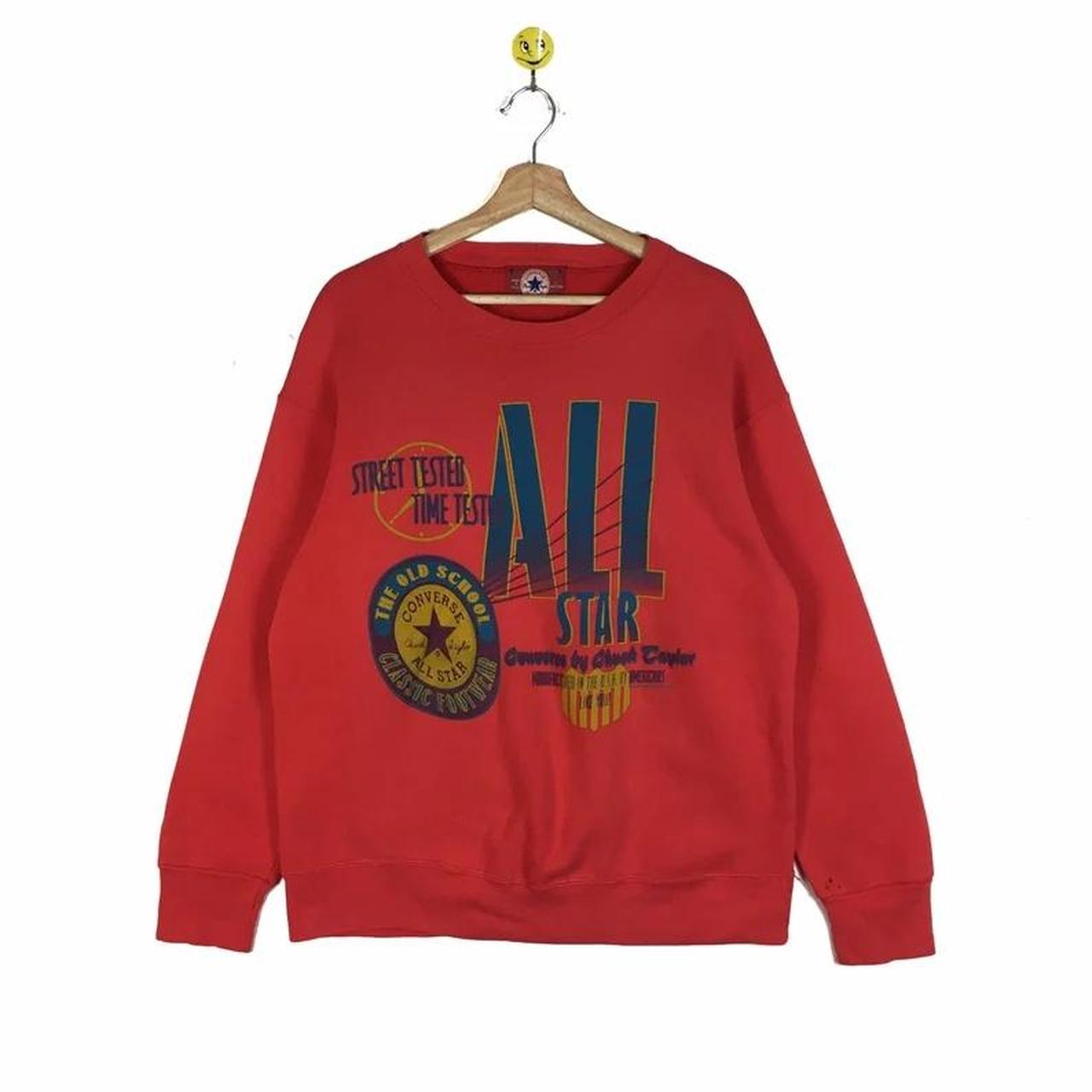 Red converse online sweatshirt