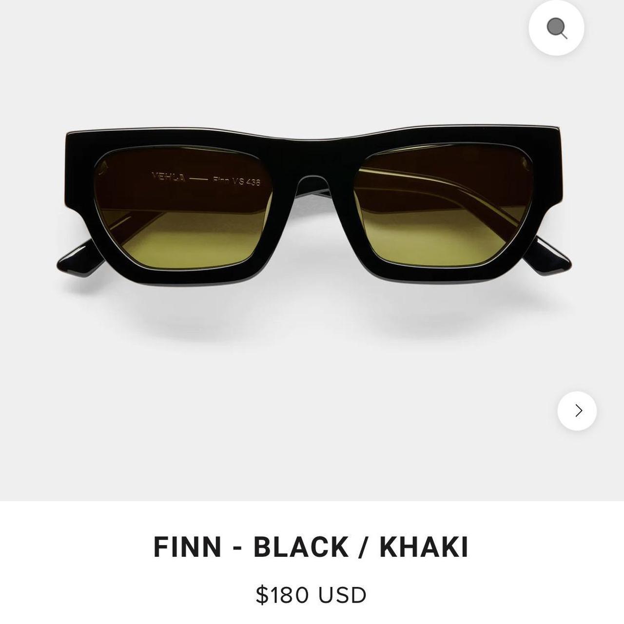 Vehla Eyewear Finn Sunglasses in Black/Khaki Brand... - Depop