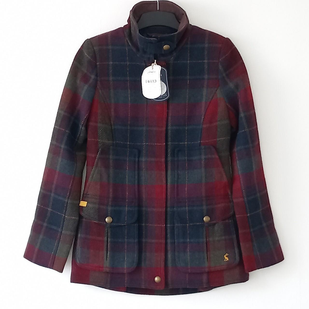 Joules red clearance check field coat