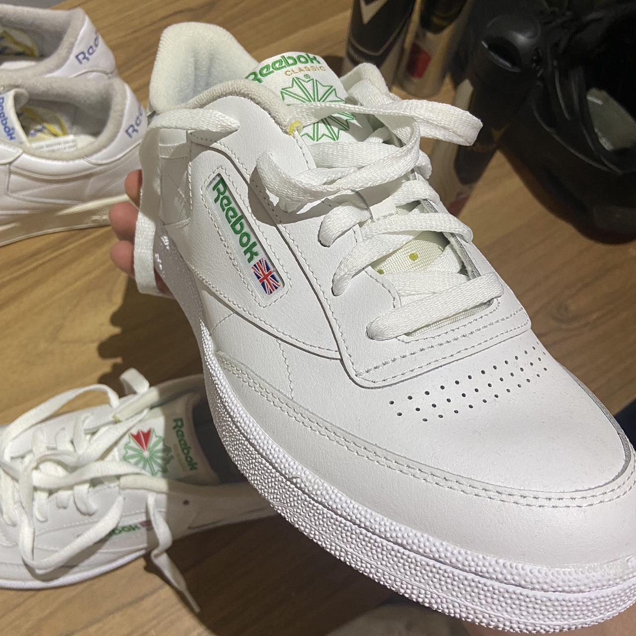 Reebok Classic White/Green US 10 Depop
