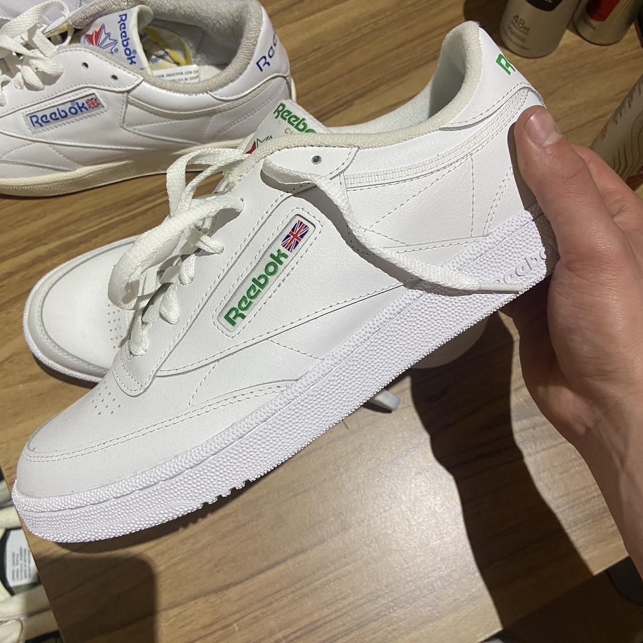 Reebok Classic White/Green US 10 Depop
